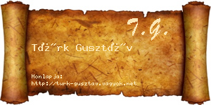 Türk Gusztáv névjegykártya