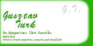 gusztav turk business card